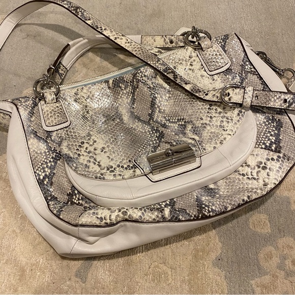 Coach Pinnacle Kristin Metallic Python Embossed Satchel - Picture 6 of 14